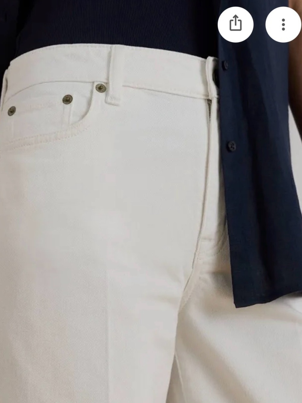 NWT $145 Ralph Lauren High-Rise Wide-Leg Jeans in White 18 w Resortwear - Picture 4 of 8